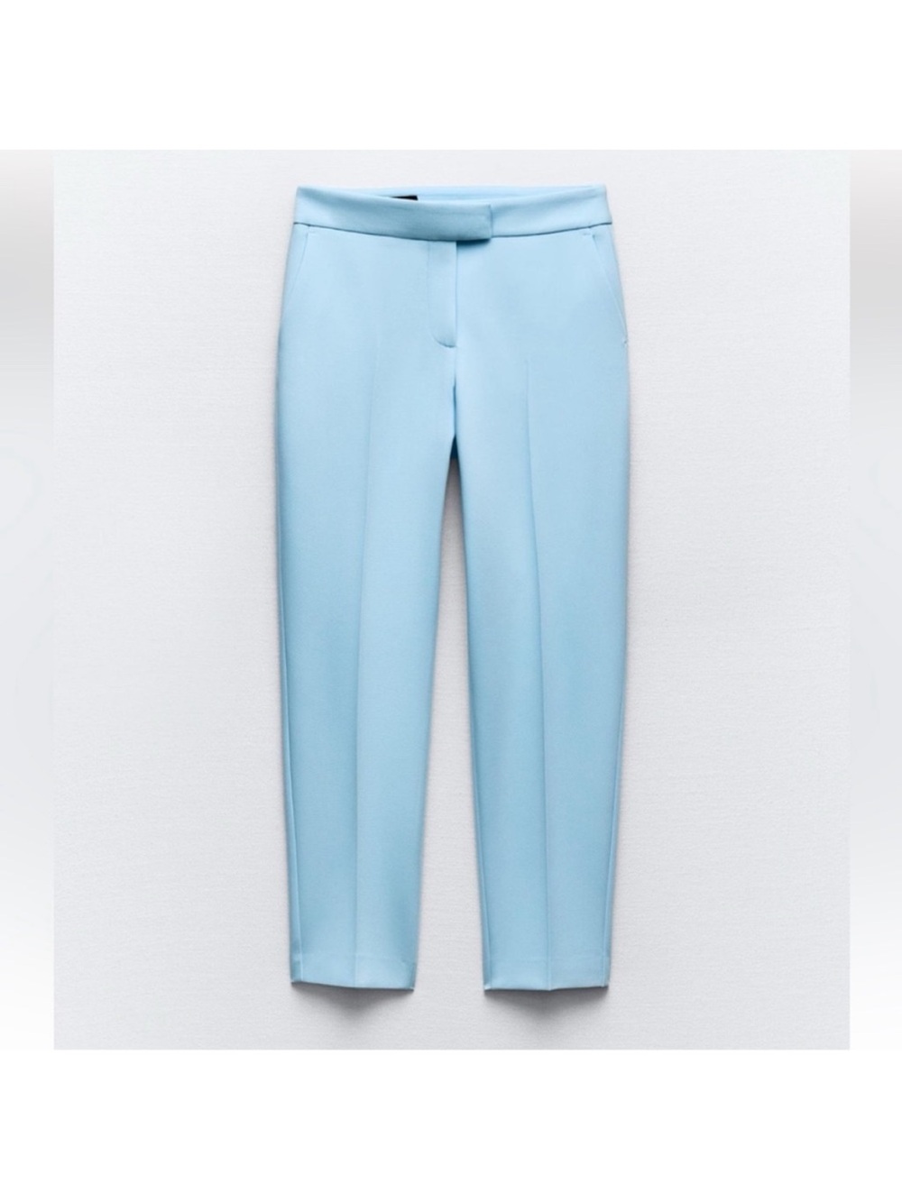 Zara Light Blue Tailored Ankle trousers